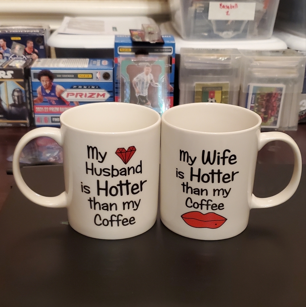 MY WIFE/HUSBAND IS HOTTER THAN COFFEE CUP SET.